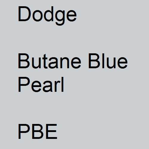 Dodge, Butane Blue Pearl, PBE.